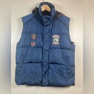 Men’s Postcard Ski Winter Vest - Navy